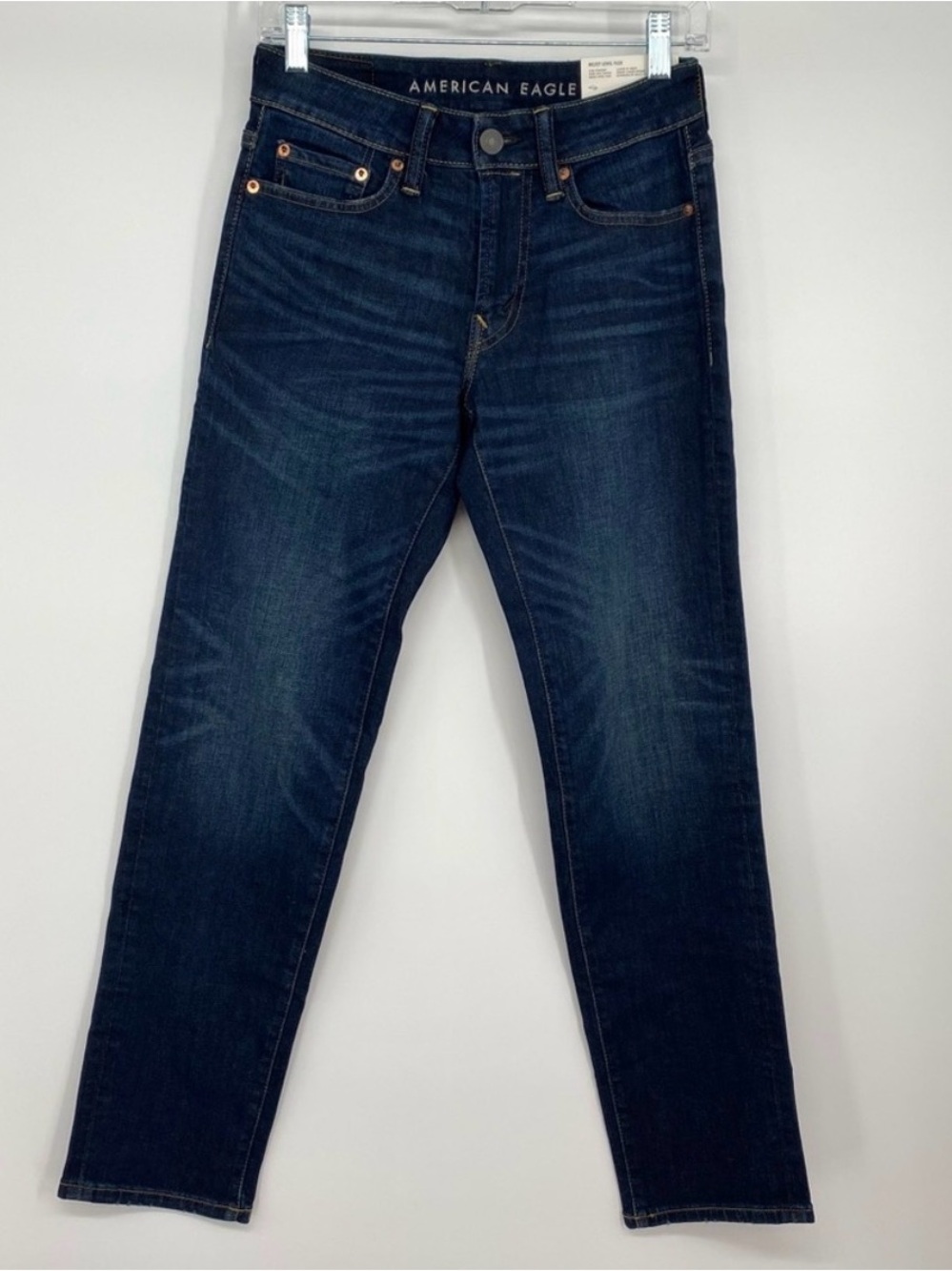 NWT American Eagle Dark Wash Mens Eagle Slim Straight Jeans AirFlex+ 33X32